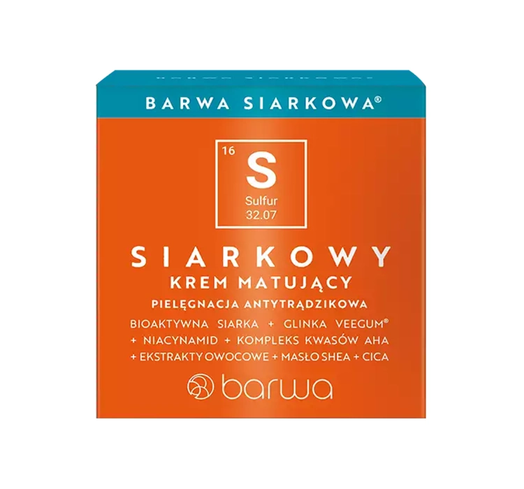 Barwa, Siarkowy Krem Matujący, 50ml