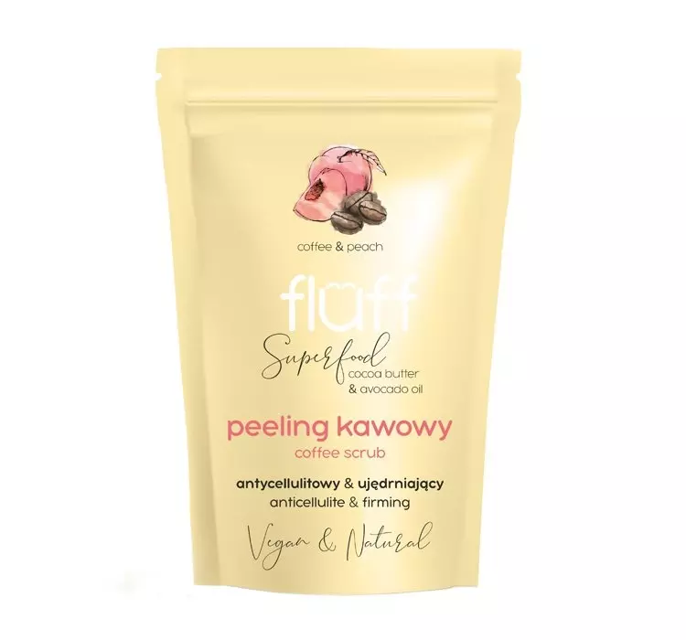 Fluff Peeling kawowy do ciała brzoskwinia 100g