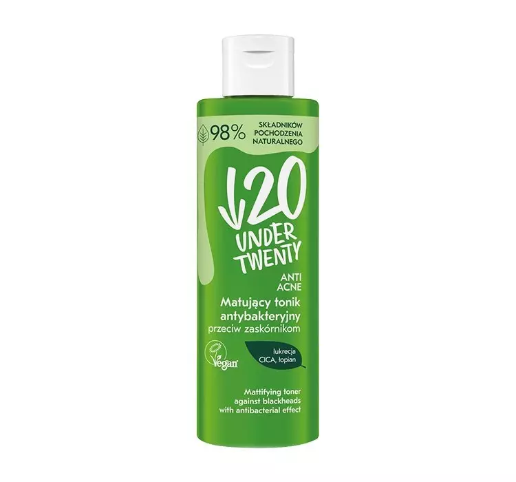 Under Twenty Under Twenty Matujący Tonik Antybakteryjny 200ml