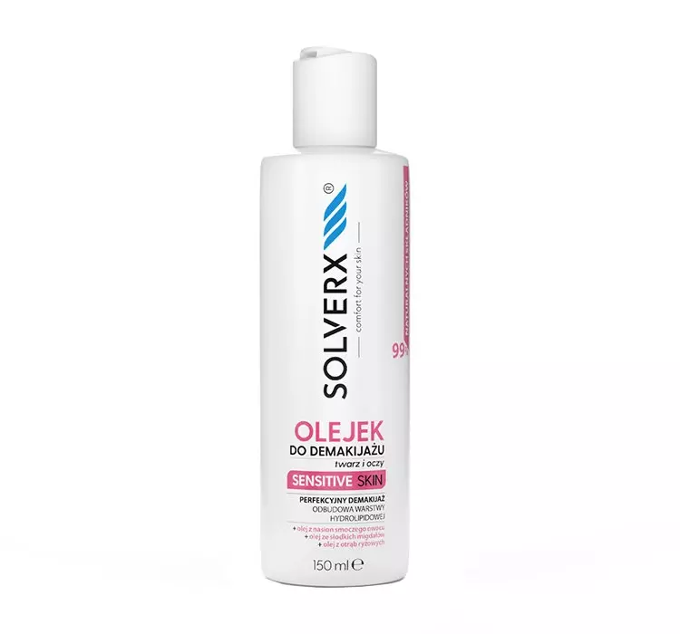 SOLVERX SOLVERX Sensitive Skin Olejek do demakijażu twarzy i oczu do cery wrażliwej 150ml