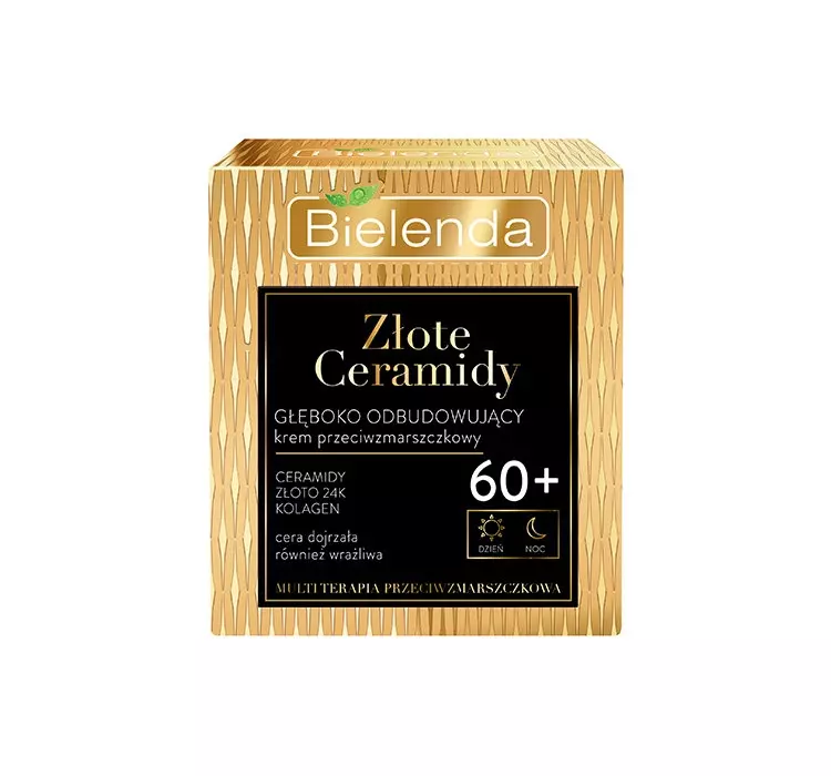 Bielenda Złote Ceramidy Głęboko odbudowujący krem przeciwzmarszczkowy 60+ dzień noc 50 ml