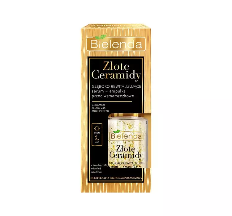 Bielenda Złote Ceramidy głęboko rewitalizujące serum-ampułka przeciwzmarszczkowe dzień noc 15 ml 1146606