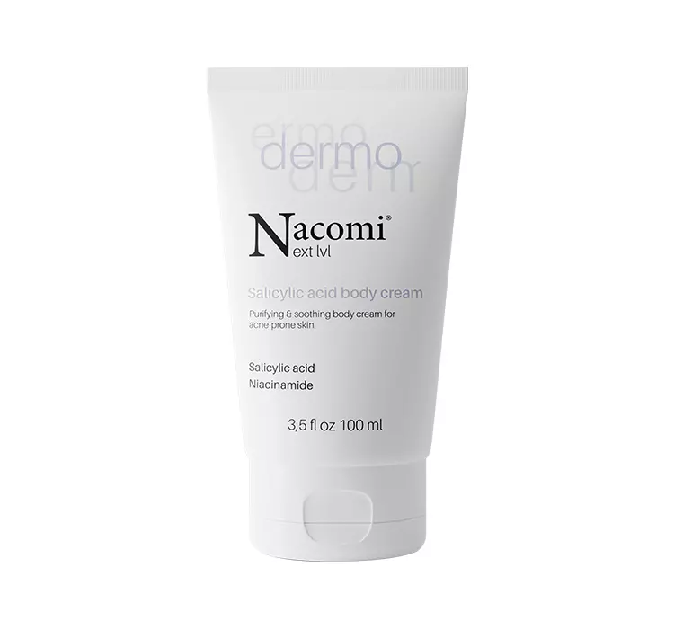 Nacomi Oczyszczająco-Łagodzący Krem do Ciała z Kwasem Salicylowym i Niacynamidem 100 ml
