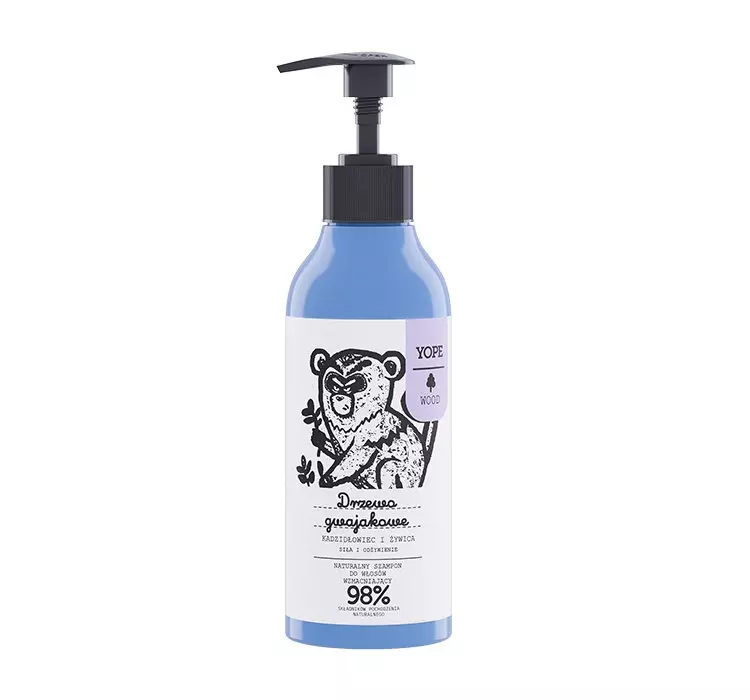 Yope YOPE WOOD Szampon wzmacniający Drzewo Gwajakowe, Kadzidłowiec, Żywica 300ml