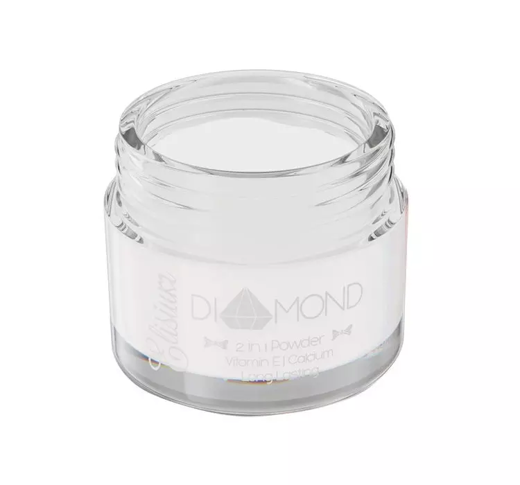 Elisium, Diamond, puder do manicure tytanowego DN610 White Lady, 23 g