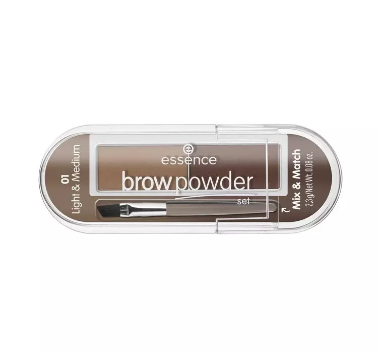 Essence Brow Powder Set Zestaw Do Stylizacji Brwi 01 Light&Medium