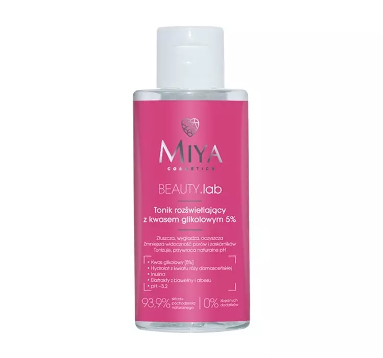 Miya MIYA - BEAUTY.lab - Tonik rozświetlający z kwasem glikolowym 5% - 150 ml