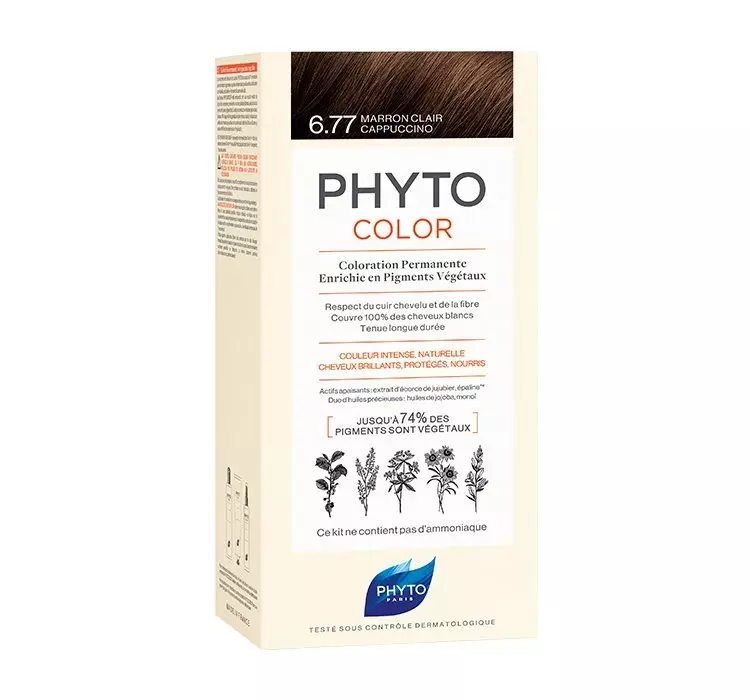 Phyto ALES GROUPE Color Trwała koloryzacja włosów 6.77 Jasne brązowe cappuccino 100 ml