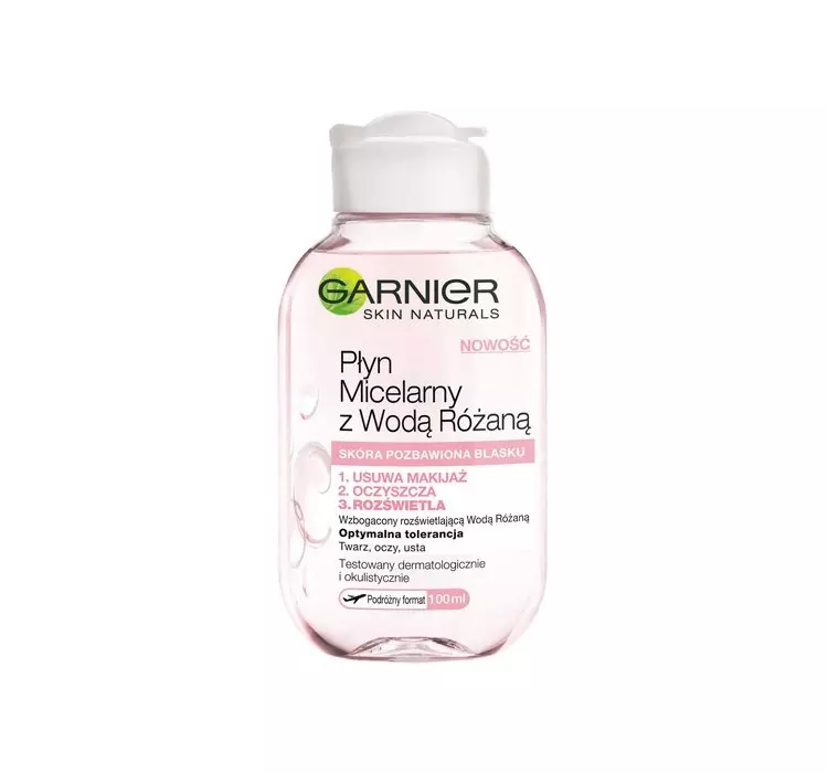 Garnier SKIN NATURALS PŁYN MICELARNY Z WODĄ RÓŻANĄ 100ML
