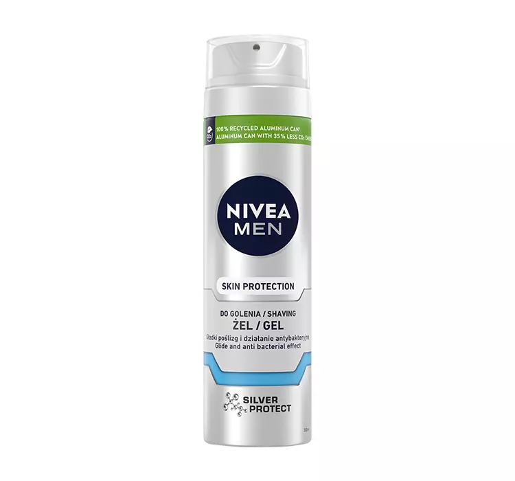 Nivea For Men NIVEA FOR MEN ŻEL DO GOLENIA SILVER PROTECT 200 ML 81358