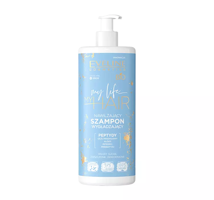 Eveline Cosmetics Cosmetics - My Life My Hair - Nawilżająco-wygładzający szampon do włosów suchych i zniszczonych - 500 ml