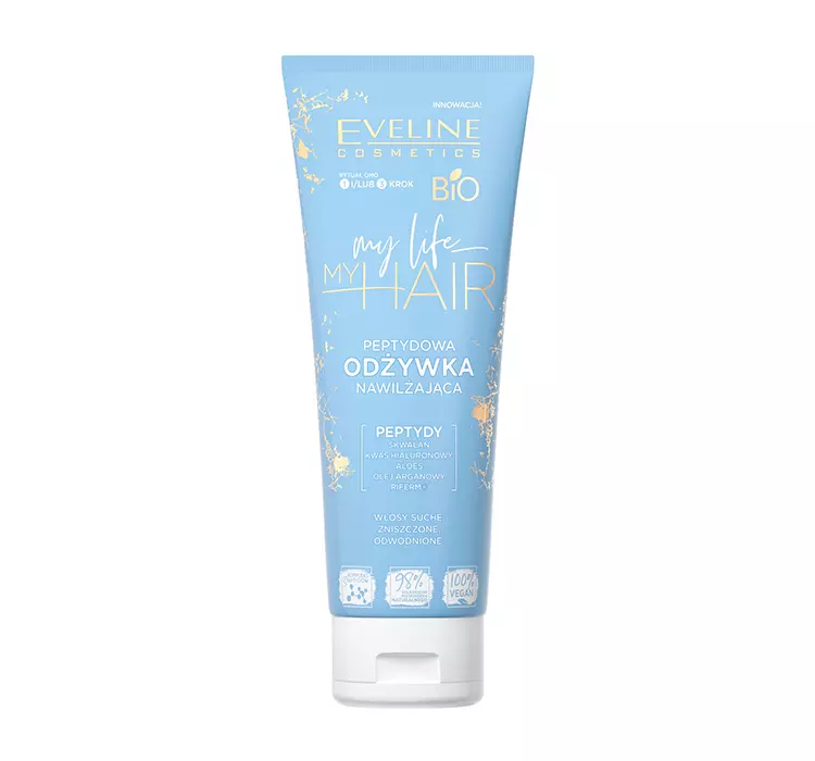 Eveline Cosmetics Cosmetics - My Life My Hair - Peptydowa odżywka nawilżająca do włosów suchych i zniszczonych - 250 ml
