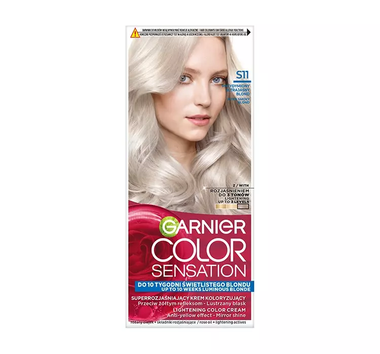 Garnier Color Sensation Krem koloryzujący S 11 Przydymiony Ultrajasny Blond 1op. 0362969