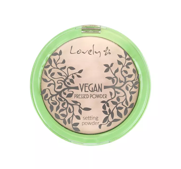 LOVELY Vegan Pressed Powder wegański, prasowany, transparentny puder matujący do twarzy 10g