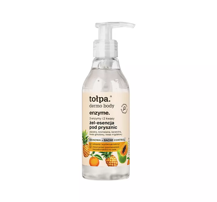 żel-esencja pod prysznic, 3 enzymy i 2 kwasy, 195 ml