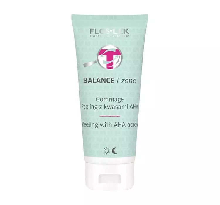 Flos-lek Floslek Balance T-Zone Gommage Peeling z kwasami AHA do cery mieszanej 125ml