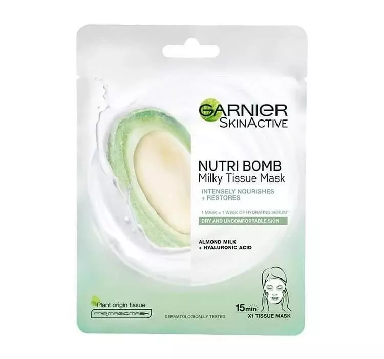 Garnier Skin Naturals Nutri Bomb Maseczka na tkaninie odżywczo-odbudowująca