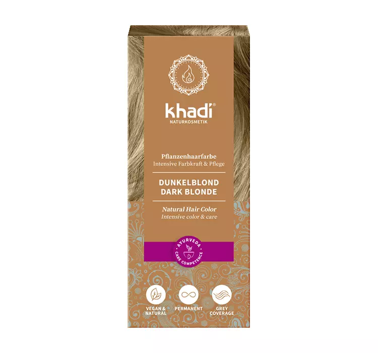 KHADI (farby do włosów) Henna ciemny blond - Khadi - 100g BP-4260378040015