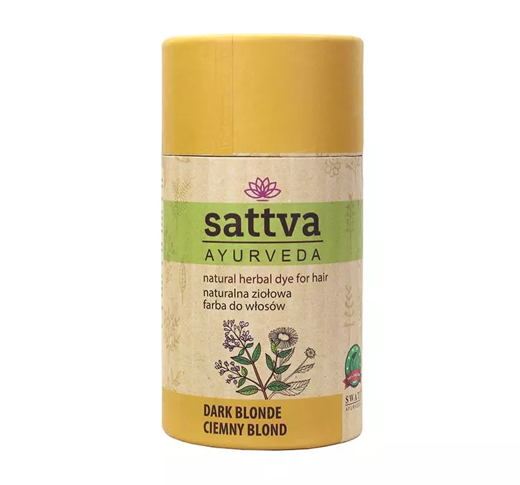 Sattva Natural Herbal Dye for Hair naturalna ziołowa farba do włosów Dark Blonde 150g