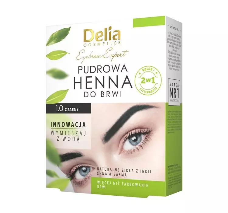 Delia Henna do brwi pudrowa 1.0 czarna saszetka 4g