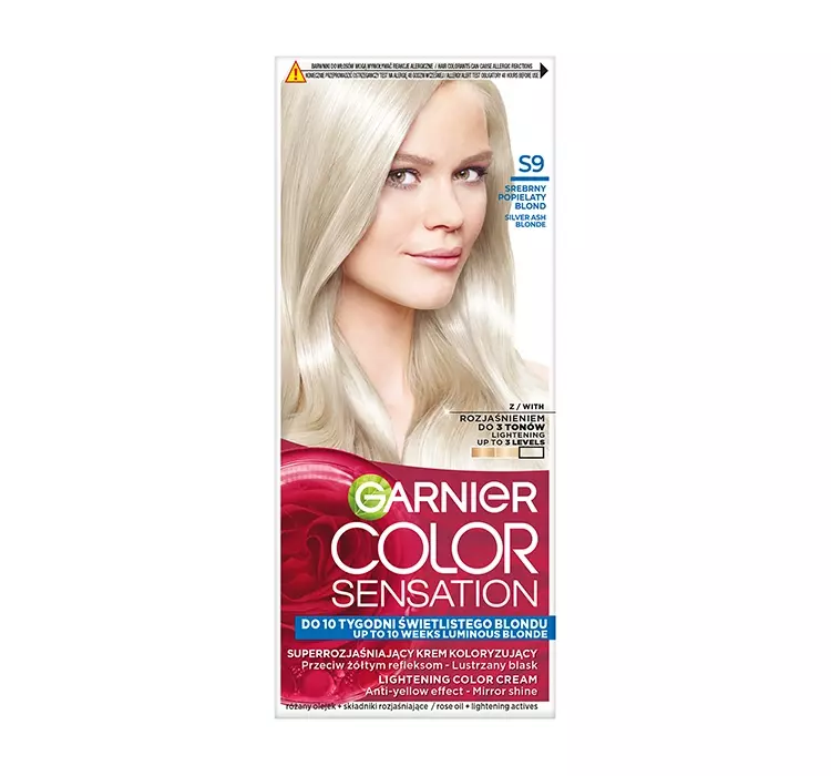 Garnier Garnier Color Sensation krem koloryzujący do włosów S9 Srebrny Popielaty Blond