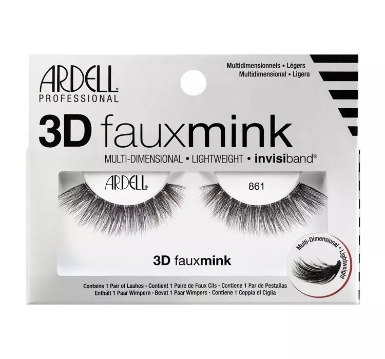 Ardell 3D Faux Mink 861 sztuczne rzęsy 1 szt dla kobiet Black