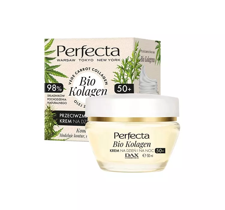Perfecta Bio Kolagen Przeciwzmarszczkowy krem na dzień i na noc 50+ 010214684