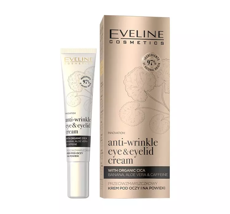 Eveline Organic Gold Anti-Wrinkle Eye&Eyelid Cream 20ml przeciwzmarszczkowy krem pod oczy i na powieki