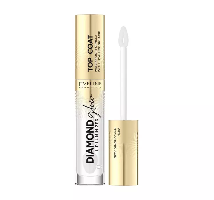 Eveline COSMETICS Diamond Glow Lip Luminizer Top coat do ust z kwasem hialuronowym, 4.5 ml