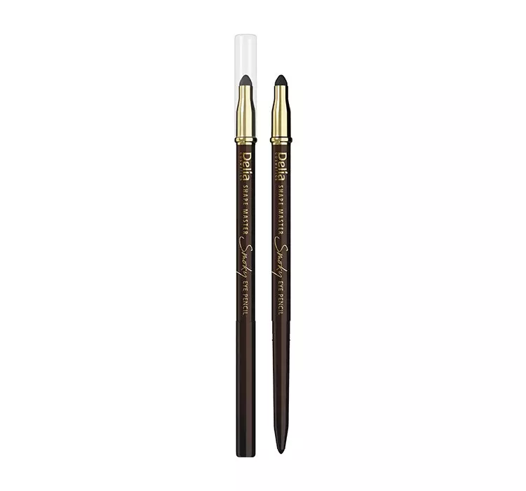 Delia Cosmetics Shape Master Kredka do oczu z gąbką Smoky Eye brązowa