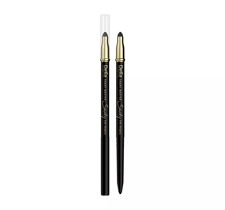 Delia Cosmetics Shape Master Kredka do oczu z gąbką Smoky Eye czarna