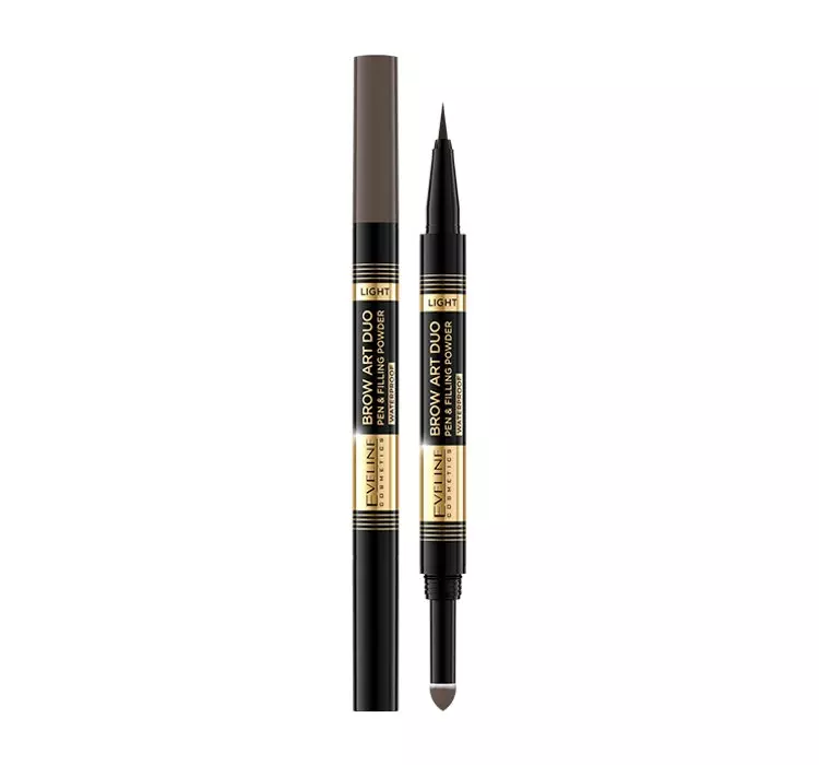 Eveline Cosmetics Cosmetics - Brow Art Duo Pen & Filling Powder Waterproof - Wodoodporny pisak i puder do brwi 2w1 - LIGHT