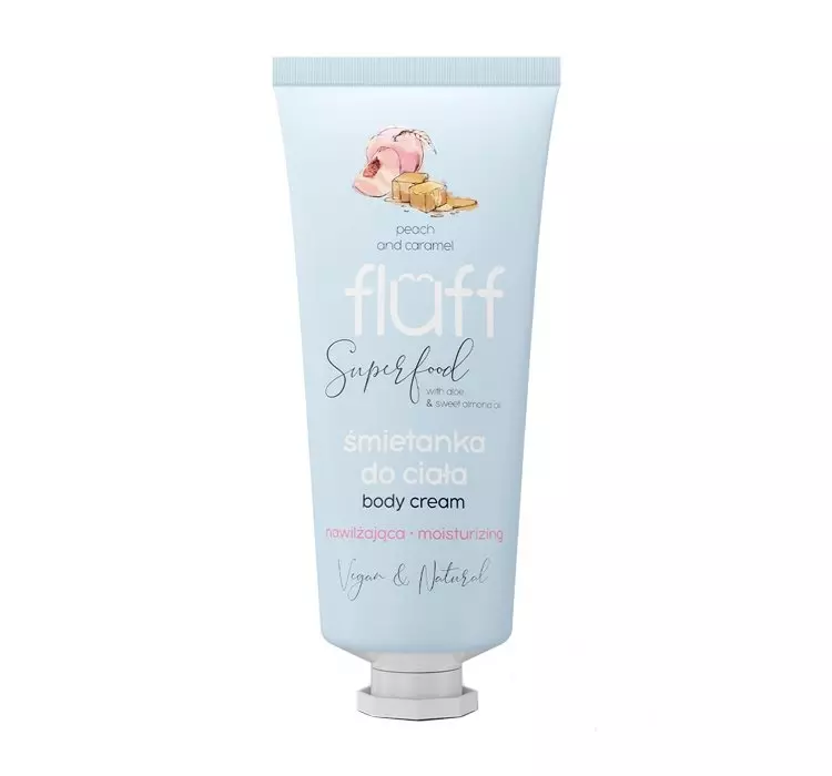 Fluff Fluff Śmietanka do ciała brzoskwinia i karmel 150ml