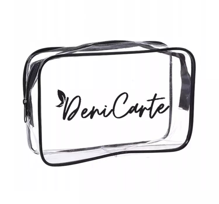 KOSMETYCZKA PRZEŹROCZYSTA POJEMNA PCV WODOODPORNA DUŻA NIEBIESKA