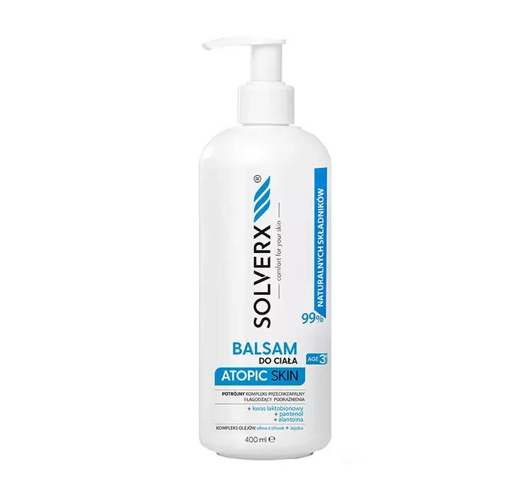 SOLVERX SOLVERX Atopic Skin Balsam do ciała - łagodzący podrażnienia i przeciwzapalny  400ml