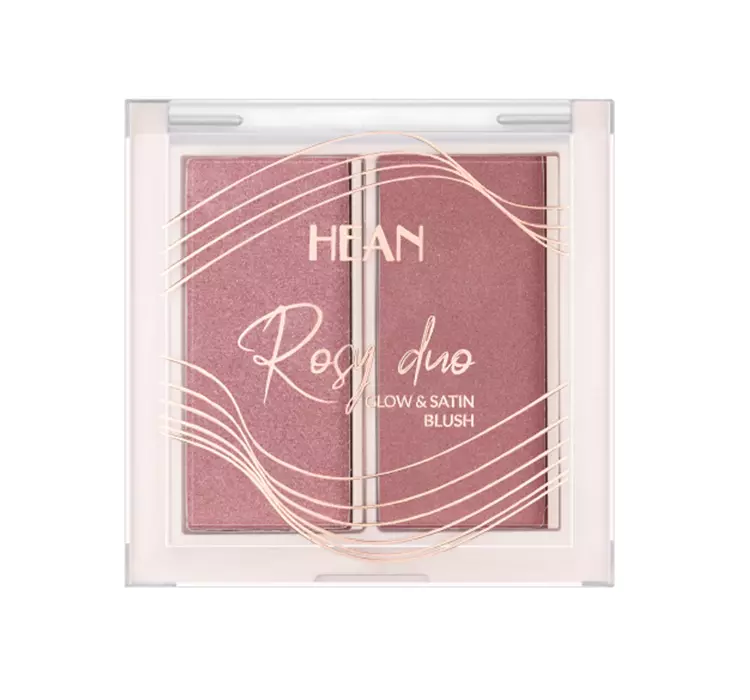HEAN - ROSY DUO - Glow & Satin Blush - Podwójny róż do twarzy - 6 g - RD2 - LOVELY