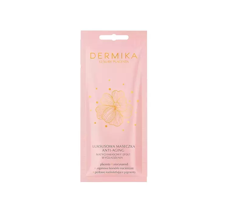 Dermika Luxury Placenta - luksusowa maseczka anti-aging natychmiastowy efekt wygładzenia 10ml