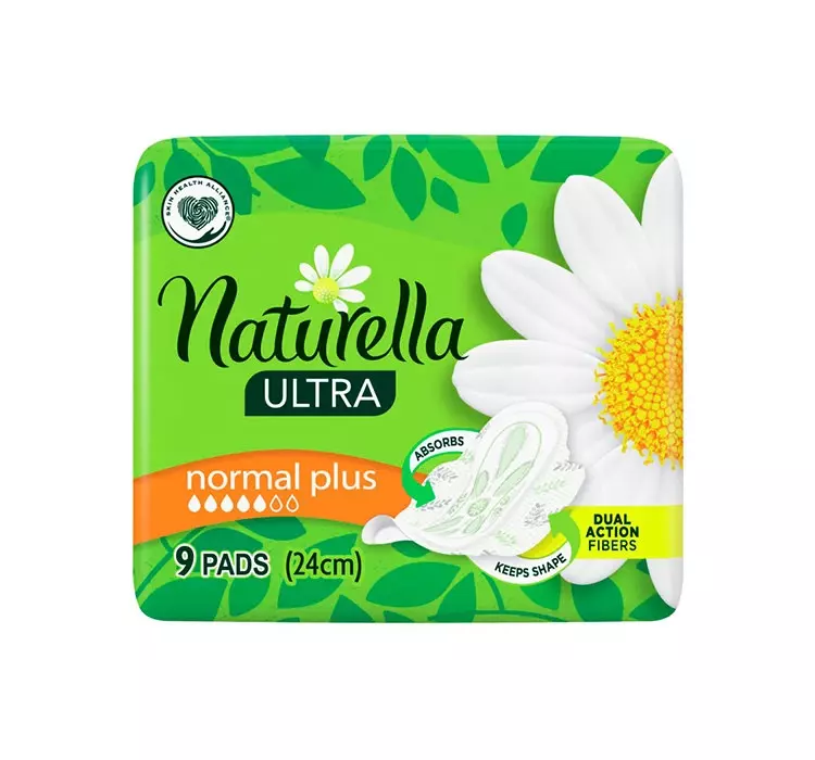 NATURELLA ULTRA NORMAL PLUS 24 CM PODPASKI HIGIENICZNE ZE SKRZYDEŁKAMI 9 SZTUK