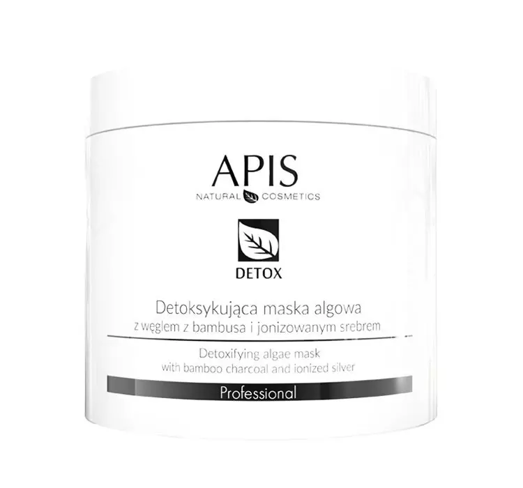Apis DETOX Maska algowa detoksykująca z węglem z bambusa i jonizowanym srebrem 200g 10-0978