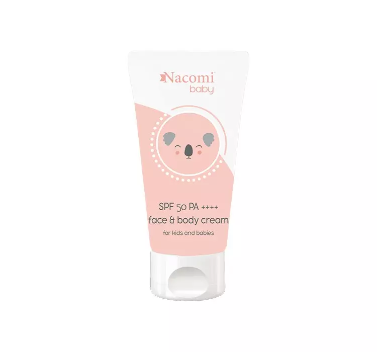 NACOMI BABY FACE & BODY CREAM SPF 50 KREM DO TWARZY I CIAŁA DLA DZIECI OD 6 MIESIĄCA 50ML