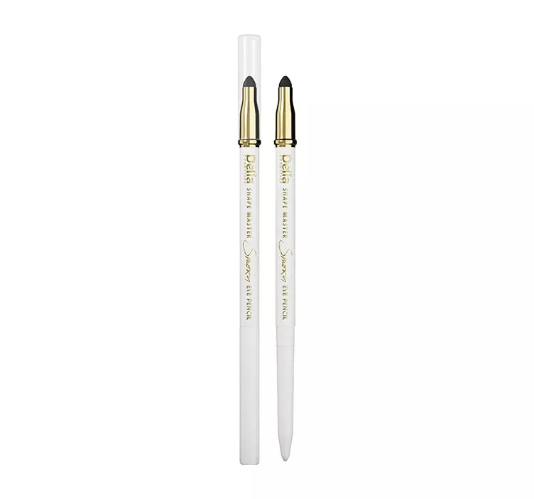 Delia Cosmetics Shape Master Kredka do oczu z gąbką Smoky Eye biała 1szt