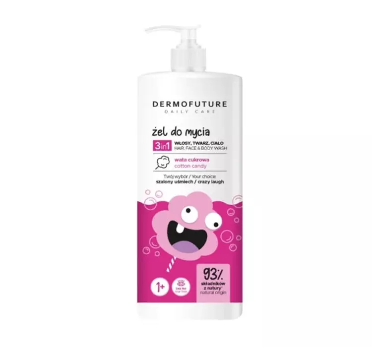 DermoFuture Żel do Mycia 3 w 1 Wata Cukrowa 500 ml