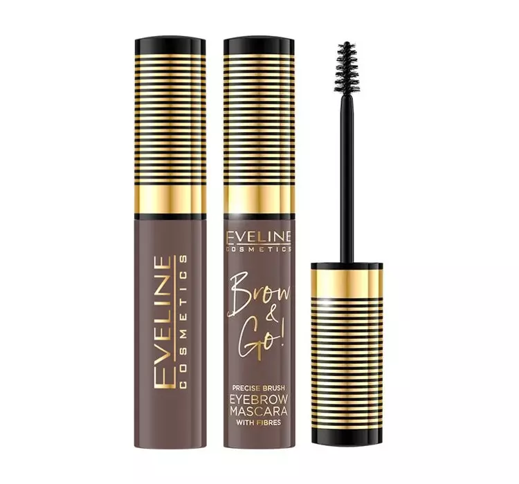 Eveline COSMETICS Brow & Go! Maskara do brwi z zagęszczającymi włókienkami nr 05 Taupe, 6 ml