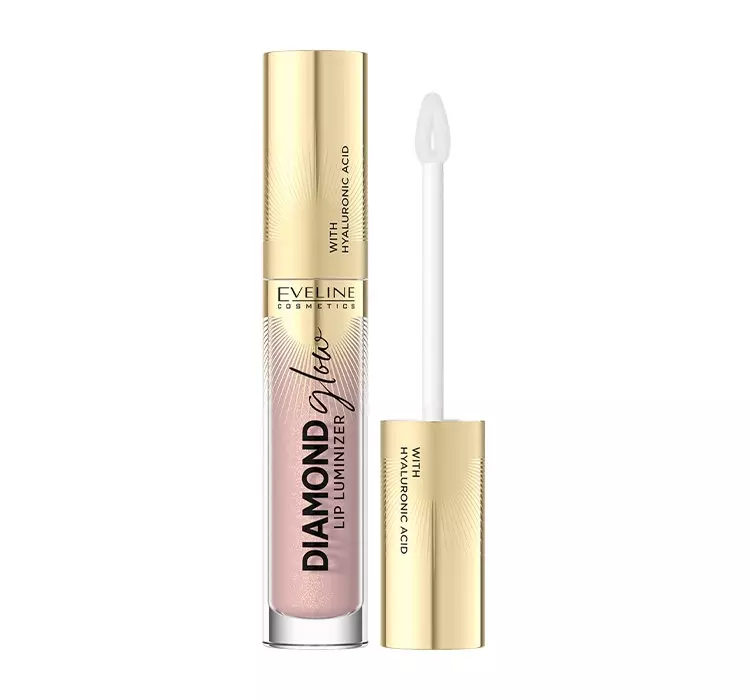Eveline COSMETICS Diamond Glow Lip Luminizer Błyszczyk z kwasem hialuronowym, nr 02, 4.5 ml