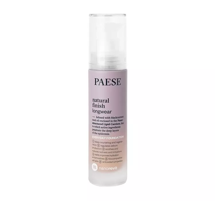 Paese Nanorevit Natural Finish Longwear Everyday Foundation długotrwały podkład o naturalnym wykończeniu 2.5 Sand Beige 30ml