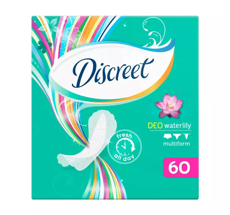 Procter&Gamble Discreet Waterlily Multiform Oddychające wkładki higieniczne 60 sztuk