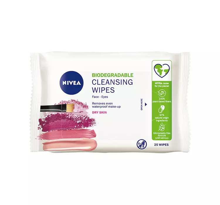 Nivea Aqua Effect łagodzące chusteczki oczyszczające 25szt.