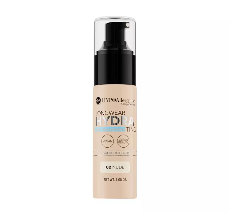 Bell hypoallergic HYPO LONGWEAR HYDRATING PODKŁAD DO TWARZY Z KWASEM HIALURONOWYM 02 30G