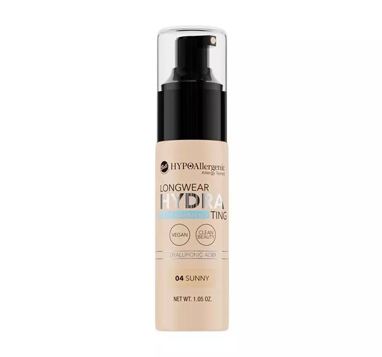 Bell hypoallergic HYPO LONGWEAR HYDRATING PODKŁAD DO TWARZY Z KWASEM HIALURONOWYM 04 30G