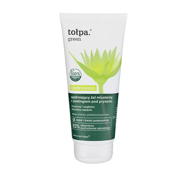 Tołpa GREEN BODY ŻEL MICELARNY Z PEELINGIEM POD PRYSZNIC UJĘDRNIANIE 200ML